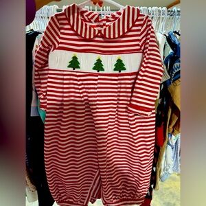 Smocked romper. Like new.